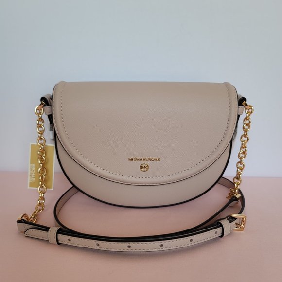 MICHAEL KORS Jet Set Charm Saffiano Leather MD Half Dome Chain Crossbody-🎈$148. - Picture 1 of 16